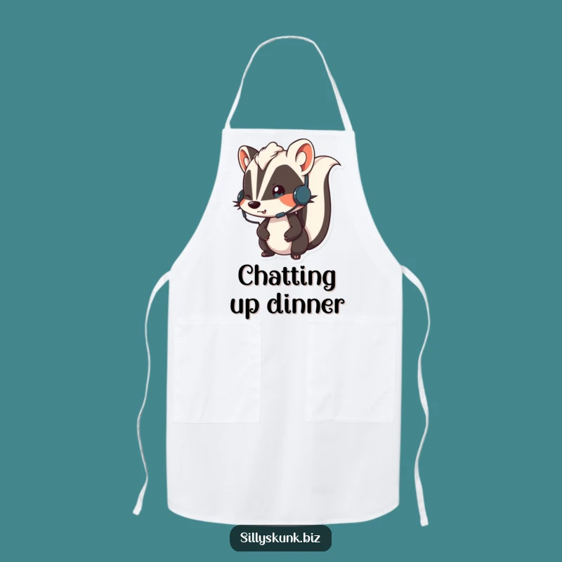 Funny Skunk Headset Apron A Hilarious Kitchen Accessory