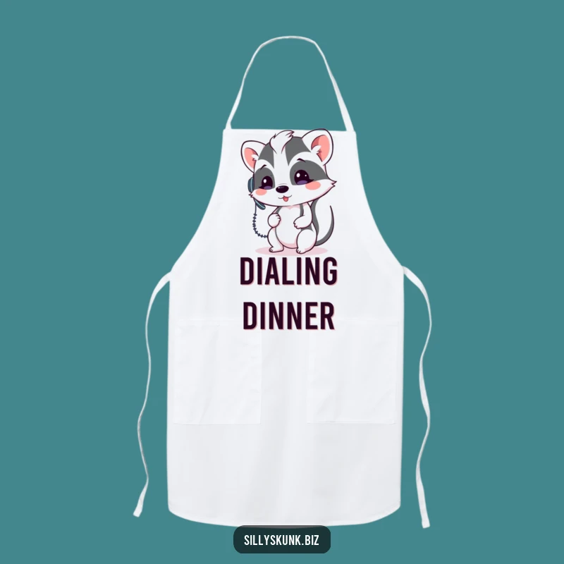 Funny Skunk Headset Apron - Hilarious Customer Service Chef Gift