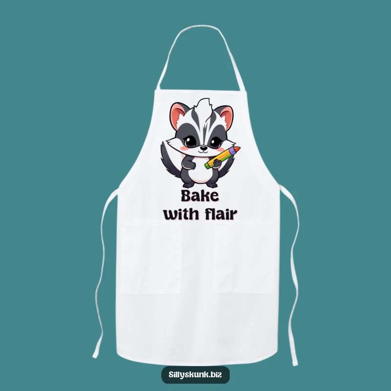 Funny Skunk Artist Apron: Create with Confidence, Perfect Gift