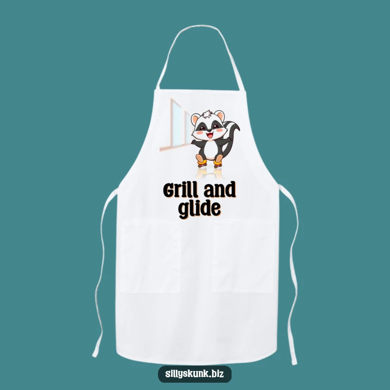Funny Skunk Kitchen Skater Apron: Cook with Speed, Perfect Gift