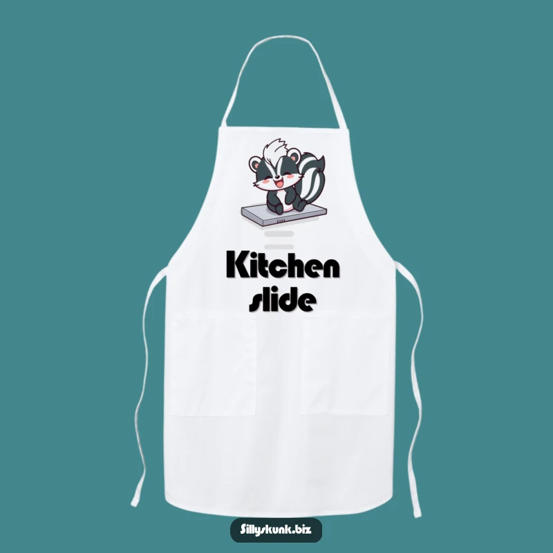 Funny Skunk Copier Chef Apron - Hilarious Kitchen & Office Humor Gift