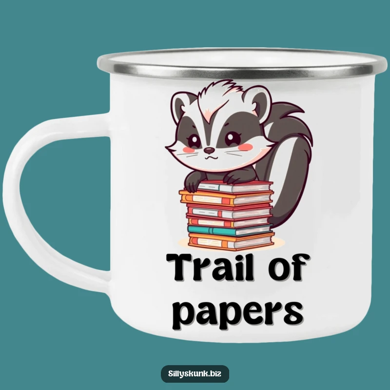 Funny Skunk Campfire File Balance Mug - Hilarious Outdoor Humor Gift