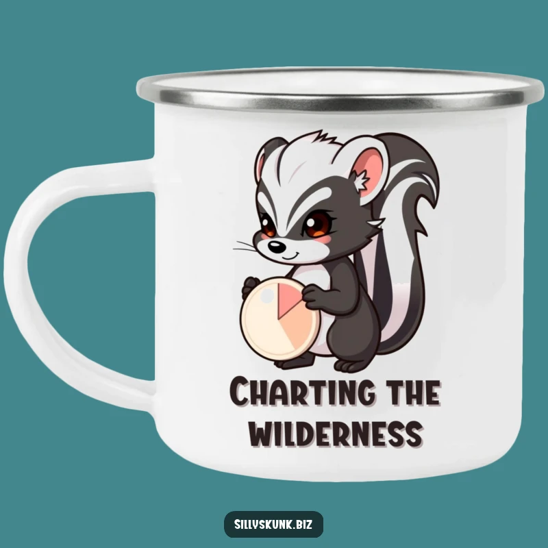 Funny Skunk Pie Chart Camp Mug A Rugged and Hilarious Companion