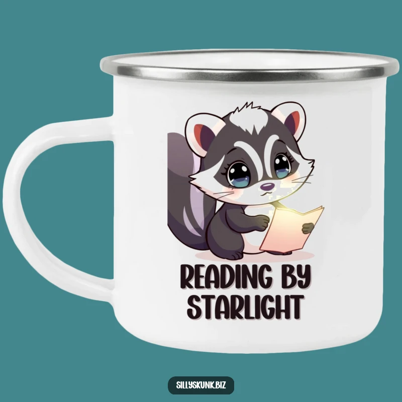 Funny Skunk Explorer Camp Mug: Discoveries Outdoors, Adventure Gift