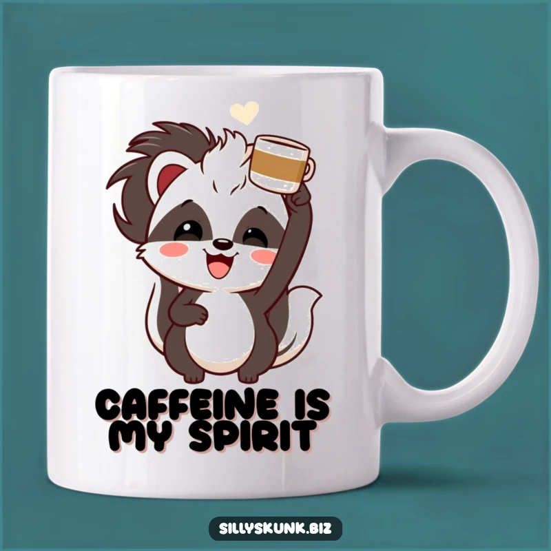 Funny Skunk Coffee Lover Mug A Cheerful Gift for Caffeine Addicts