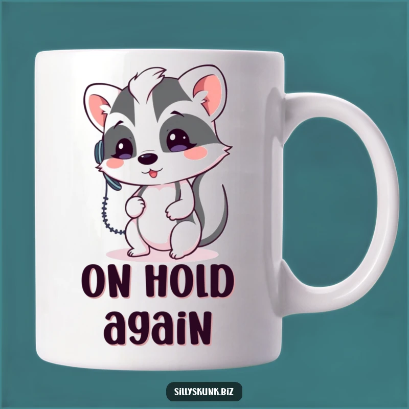 Funny Skunk Headset Mug - Hilarious Customer Service Humor Gift