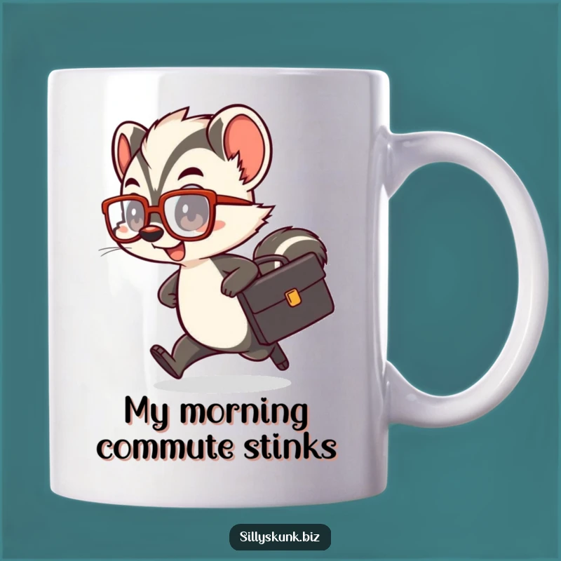 Funny Skunk Briefcase Mug: Hilarious Office Humor Gift