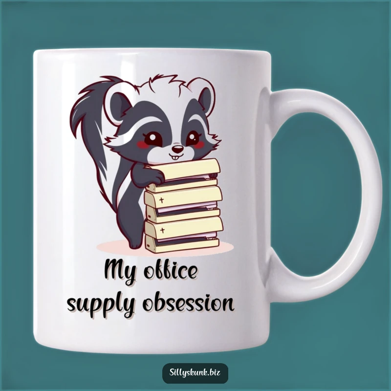 Funny Skunk Stapler Stacker Mug: A Hilarious Office Gift for Pranksters