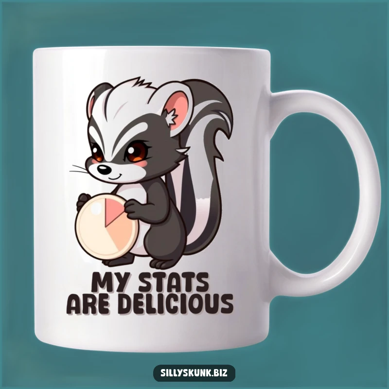 Funny Skunk Pie Chart Mug A Hilarious Gift for Analysts