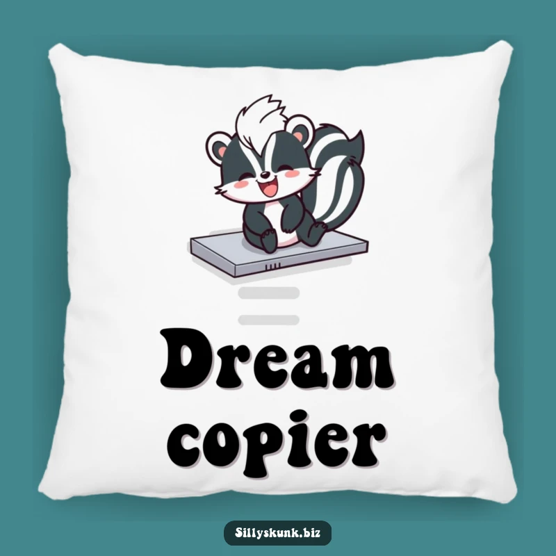 Funny Skunk Copier Joy Pillow - Comfy & Hilarious Accent for Your Space