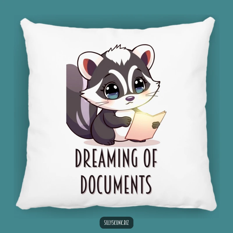 Funny Skunk Curiosity Pillow: Cozy Discovery, Soft Gift Idea