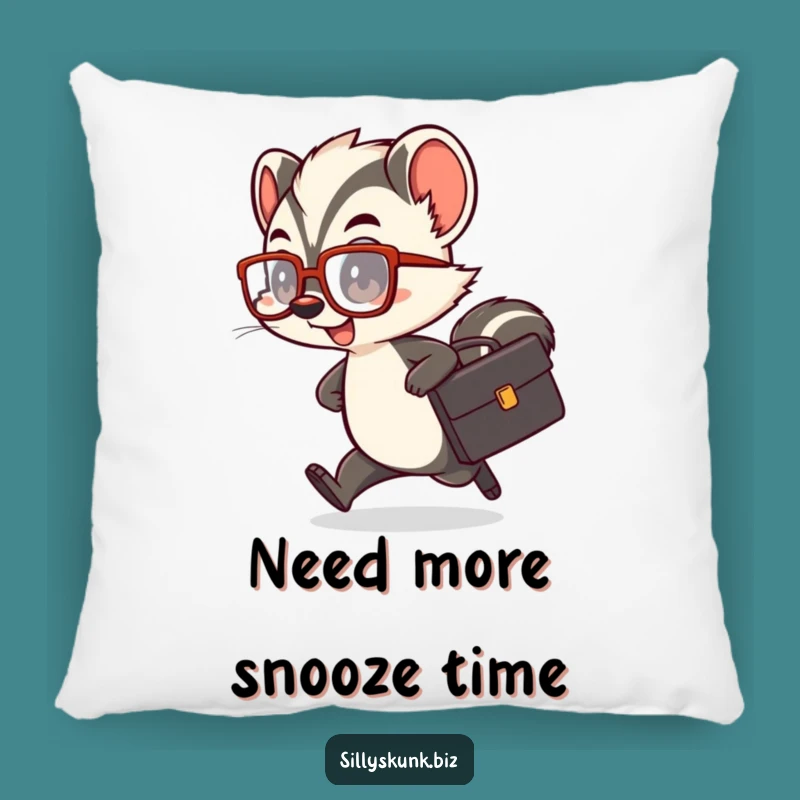 Funny Skunk Briefcase Pillow: Comfy and Hilarious Accent