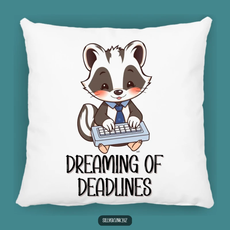 Funny Skunk Desk Pillow A Comfy and Humorous Accent Piece