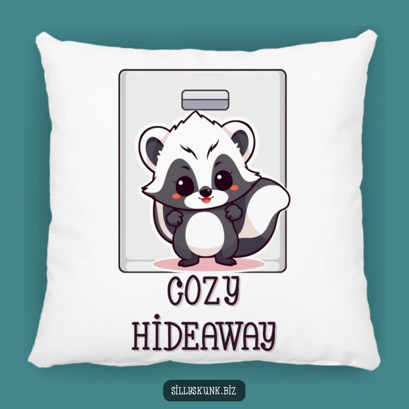 Funny Skunk Hideaway Pillow - Comfy & Hilarious Accent for Your Space