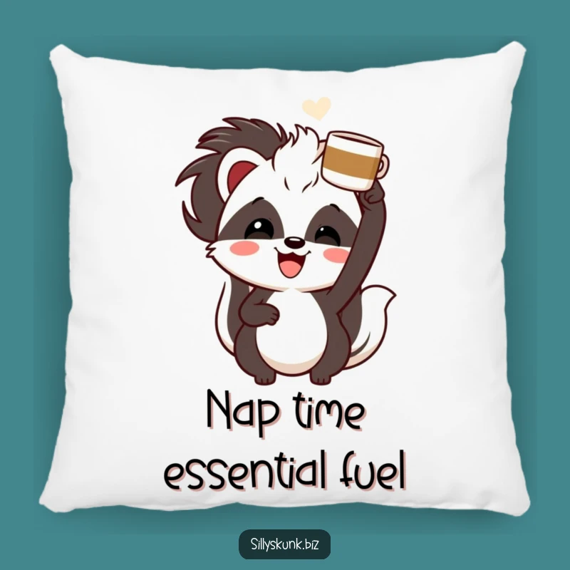 Funny Skunk Coffee Pillow A Comfy and Humorous Accent
