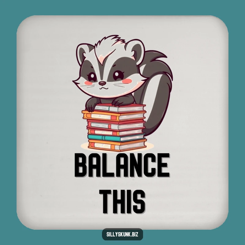 Funny Skunk Office Desk Coaster - Hilarious Protection for Your Surfaces
