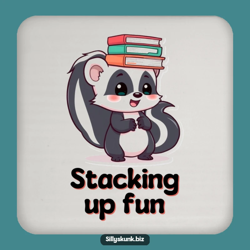 Funny Skunk Office Skater Coaster: Hilarious Desk Protection Gift!
