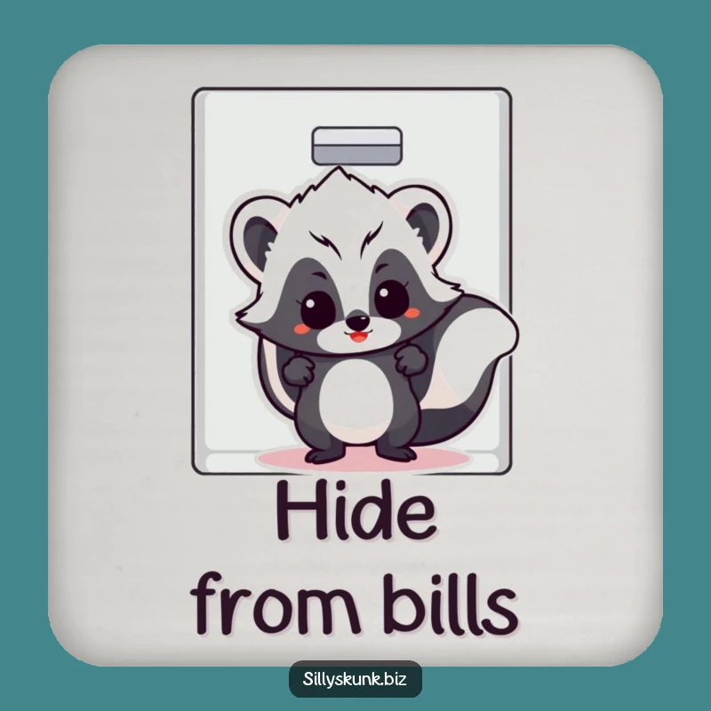 Funny Skunk Hideaway Coaster - Hilarious Protection for Your Surfaces