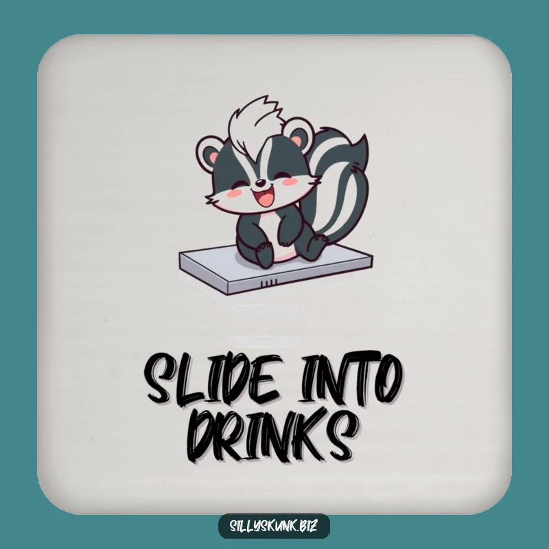 Funny Skunk Copier Fun Coaster - Hilarious Protection for Your Surfaces