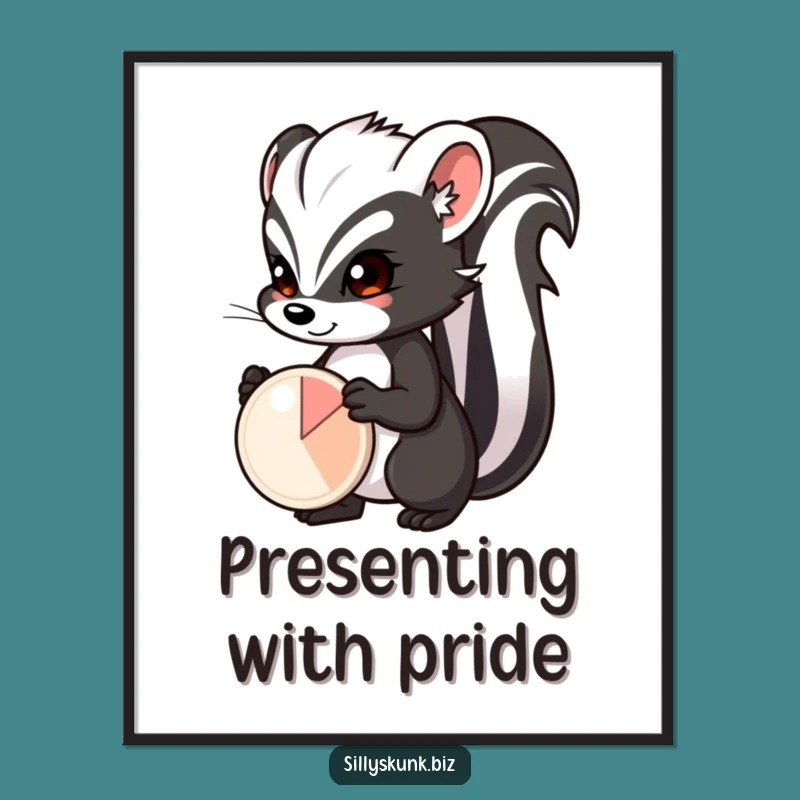 Funny Skunk Pie Chart Art Print A Hilarious Piece for Analysts