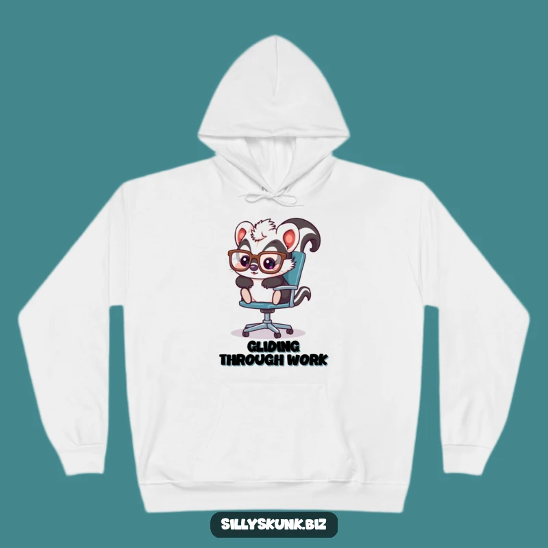 Cozy Funny Skunk Hoodie A Warm and Humorous Gift for Office Fun