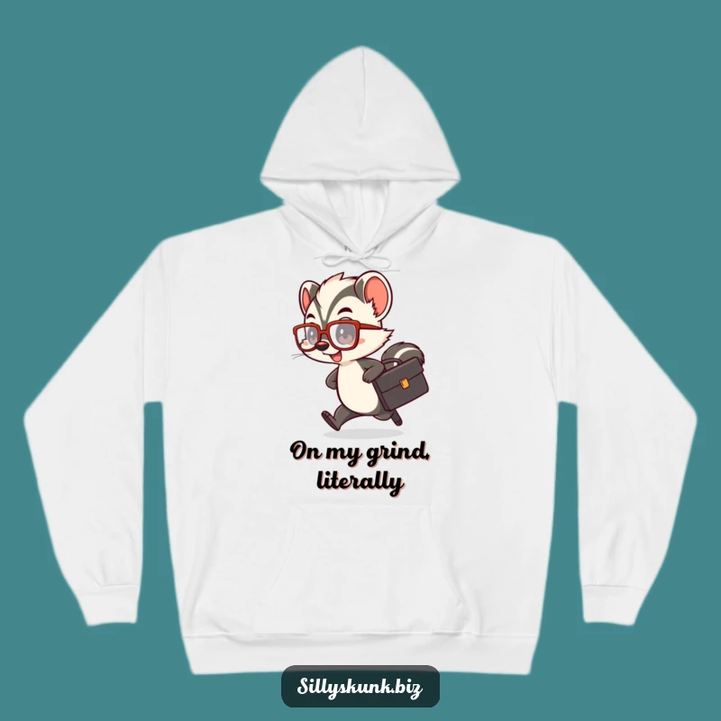 Funny Skunk Briefcase Hoodie: Cozy and Hilarious Workwear