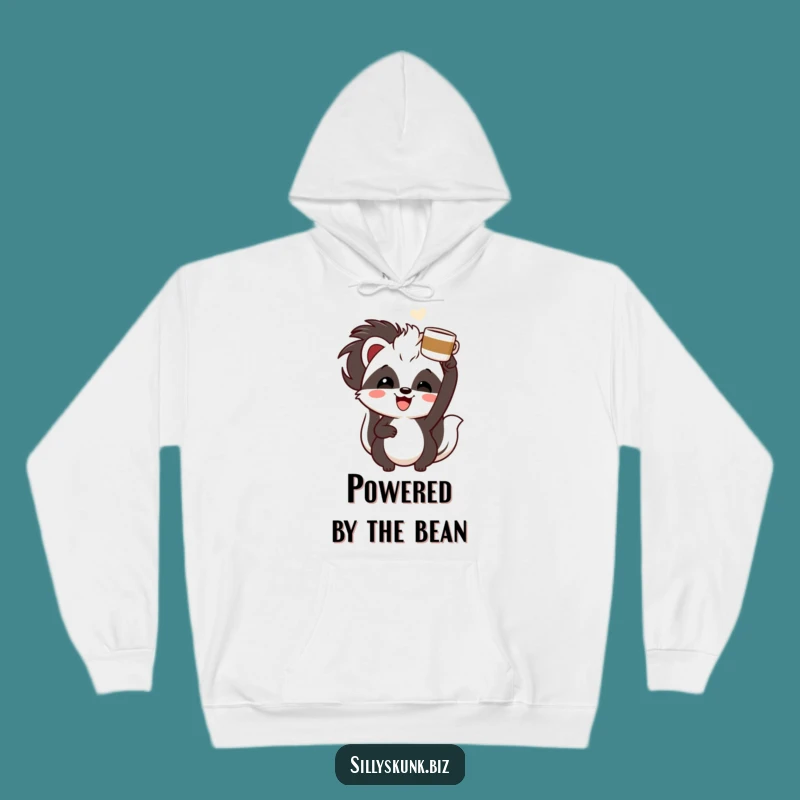 Cozy Funny Skunk Hoodie A Warm and Humorous Gift for Coffeeholics