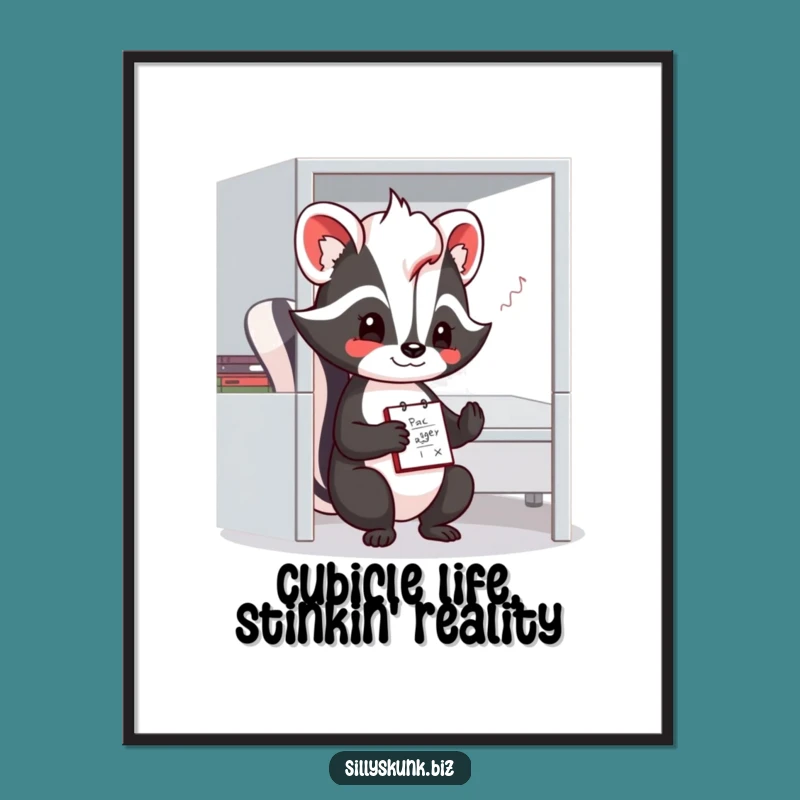 Funny Free Printable Skunk Wall Art - Whimsical Downloadable Decor
