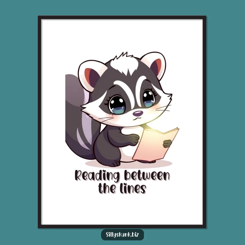 Free Printable Wall Art: Curious Skunk Discovery Downloadable Decor