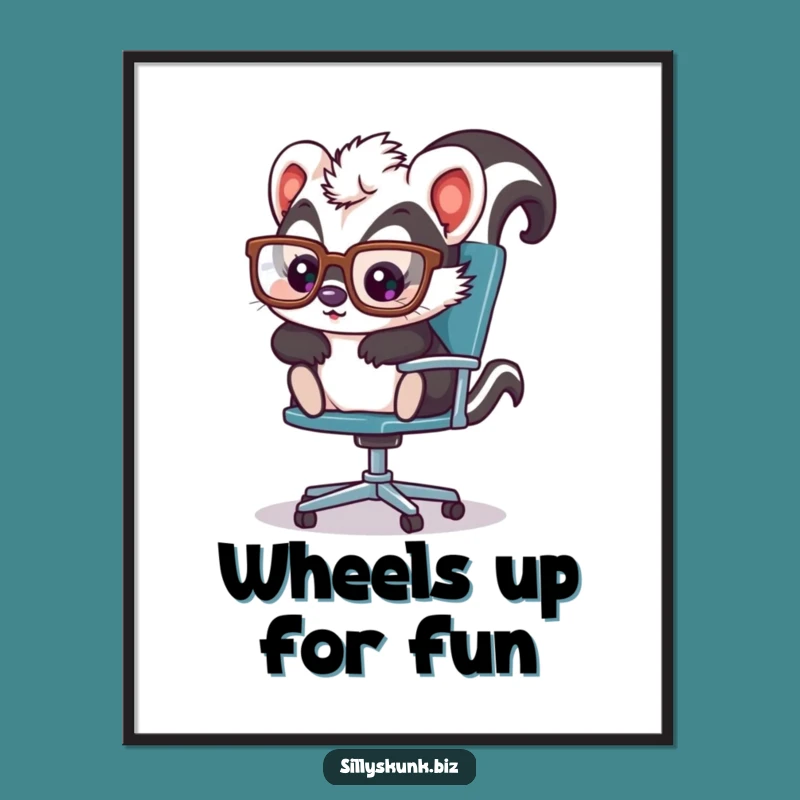 Free Printable Wall Art: Funny Skunk Chair Slide - Humorous Downloadable Decor!