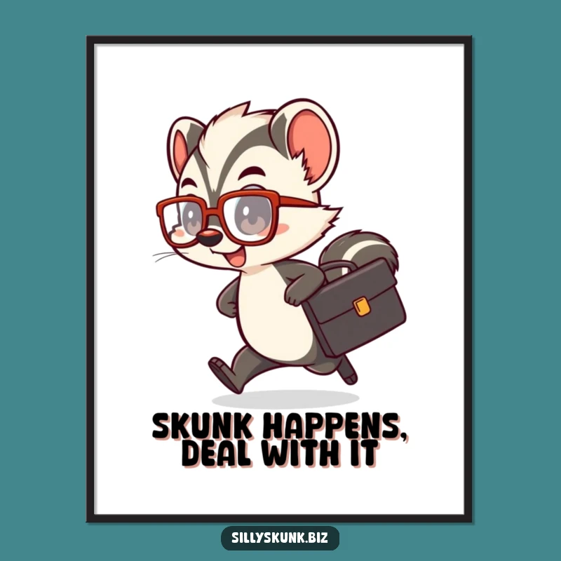 Funny Free Printable Skunk Wall Art - Comical Downloadable Decor