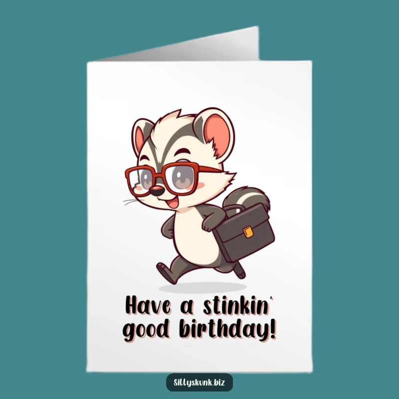 Free Printable Funny Skunk Birthday Card - Hilarious Downloadable Gift