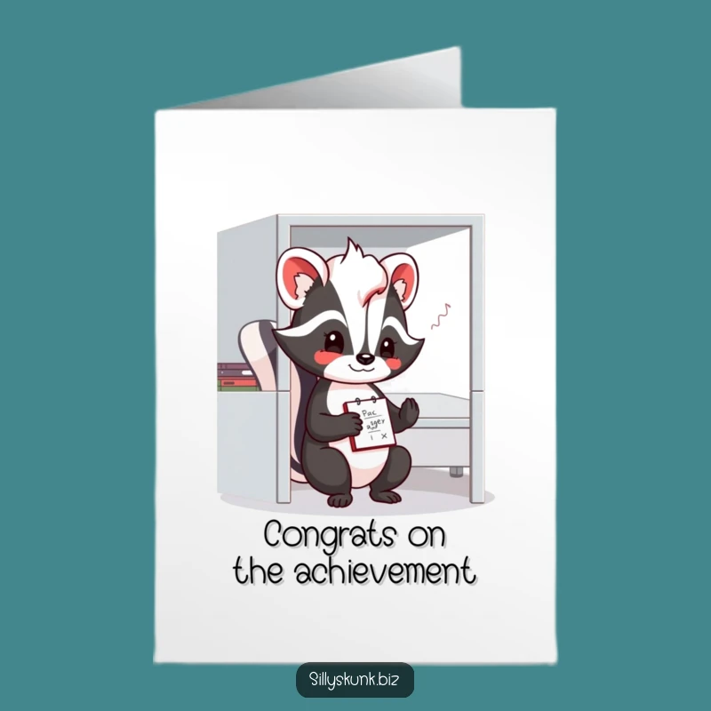 Free Printable Funny Skunk Congrats Card - Sweet Downloadable Gift