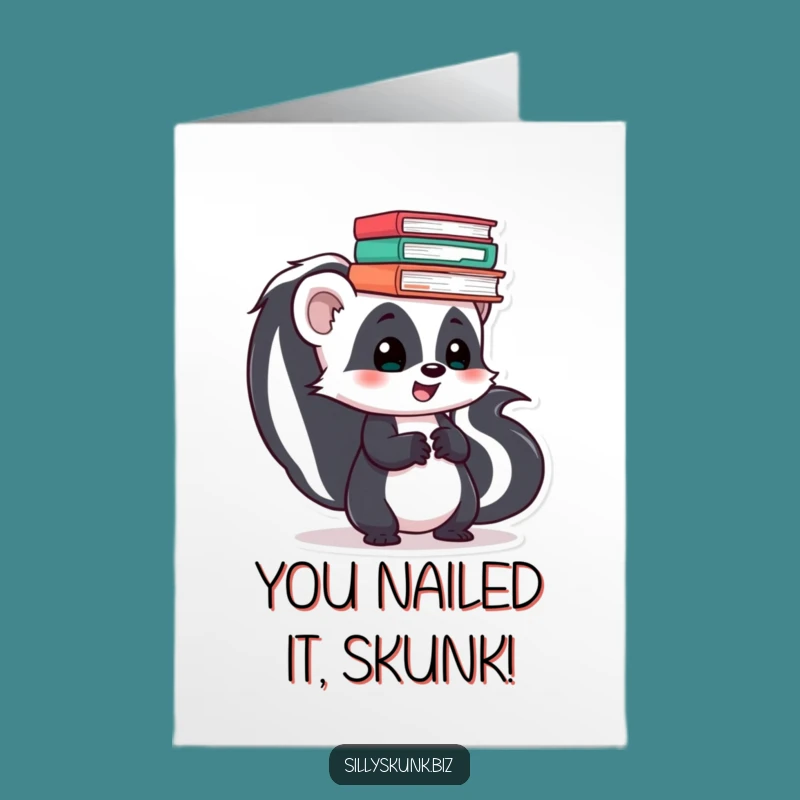 Congrats Skunk Card Free Printable: Funny Achievement Downloadable for Office Success