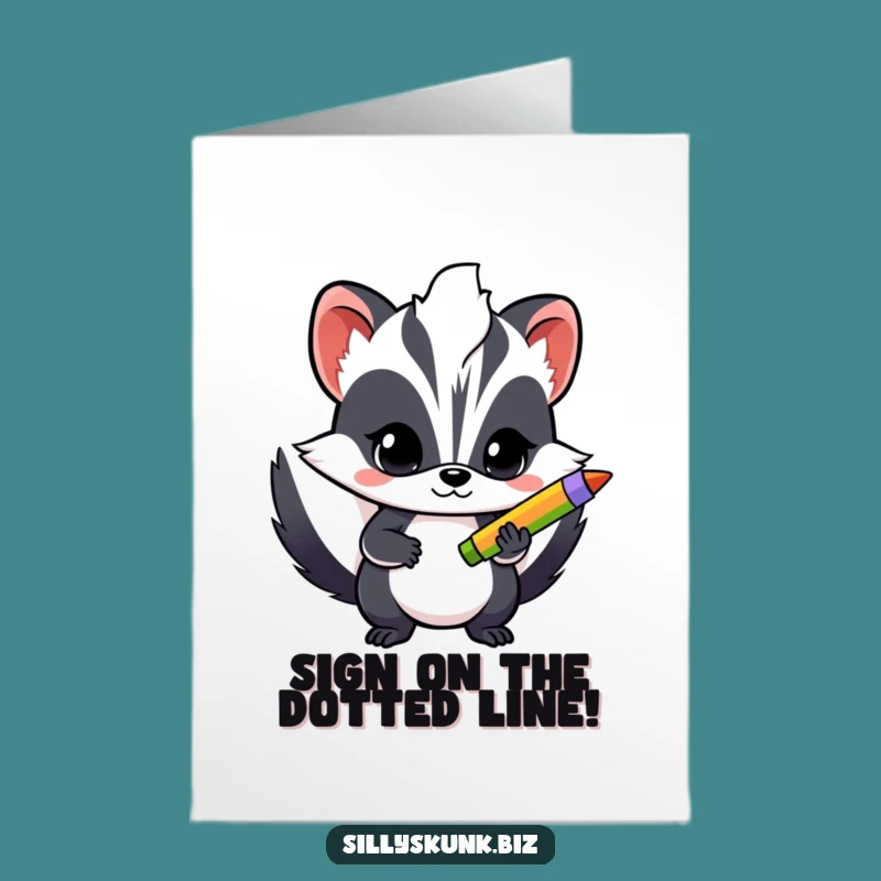 Free Printable Card: Skunk's Masterpiece! Funny Downloadable Gift for Achievers