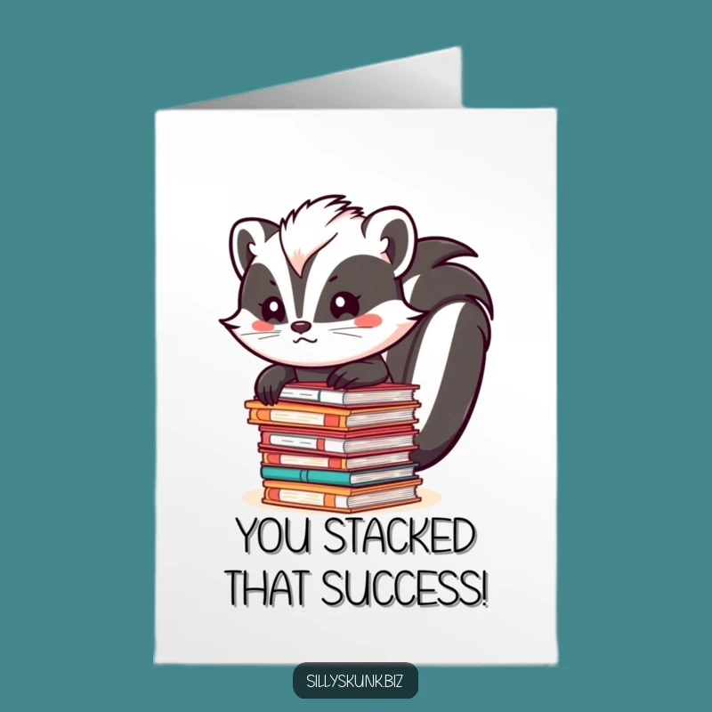 Free Printable Congrats Card Skunk Files Funny Downloadable Gift DIY Office Success