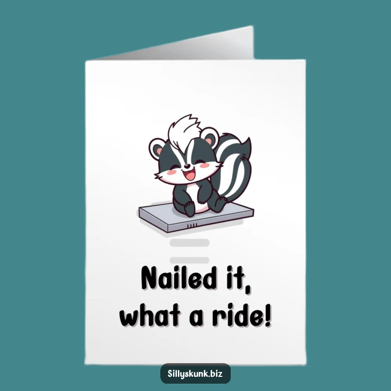 Free Printable Congrats Card Skunk Photocopier Slide Funny Downloadable Gift DIY