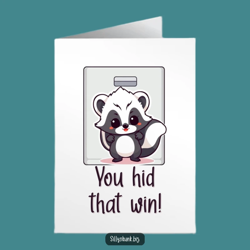 Free Printable Congrats Card Skunk Hiding Funny Downloadable Gift DIY