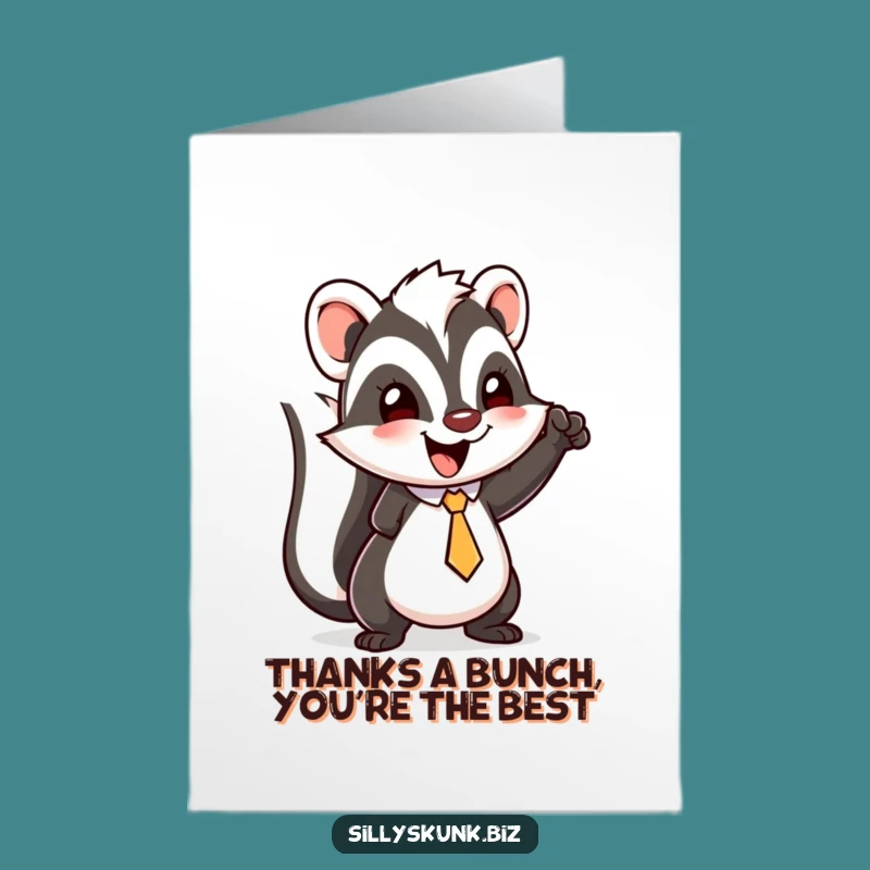 Free Printable Funny Skunk Thank You Card - Cheerful Downloadable Gift