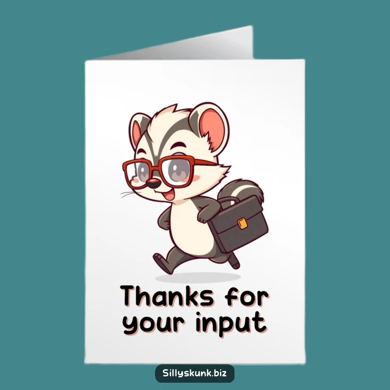 Free Printable Funny Skunk Thank You Card - Quirky Downloadable Gift