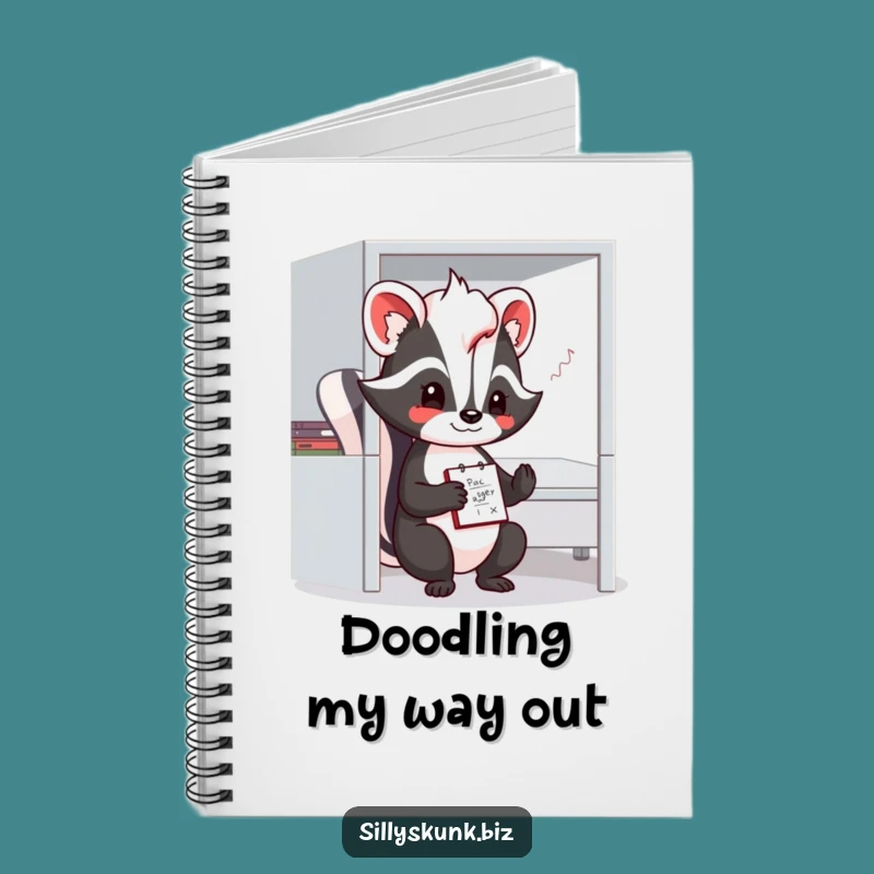Funny Shy Skunk Doodling Notebook: Hilarious Journal for Creative Thoughts