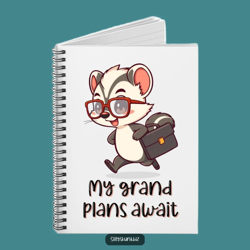 Funny Skunk Briefcase Notebook: Hilarious Journal for Busy Minds