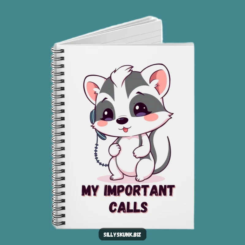 Funny Skunk Call Log Notebook - Hilarious Customer Service Journal Gift