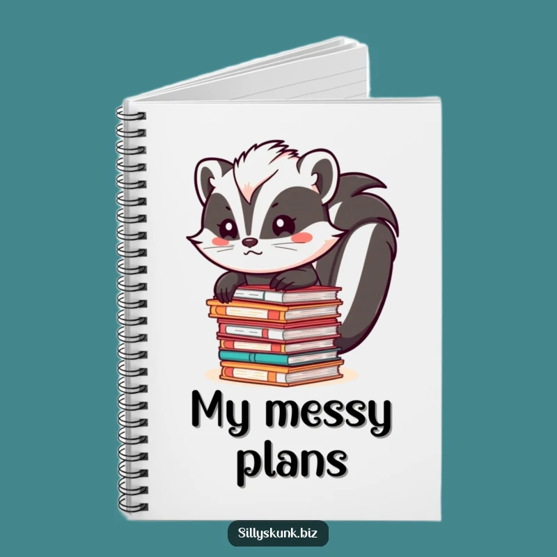 Funny Skunk Daily Planner Notebook - Hilarious Office Humor Journal Gift