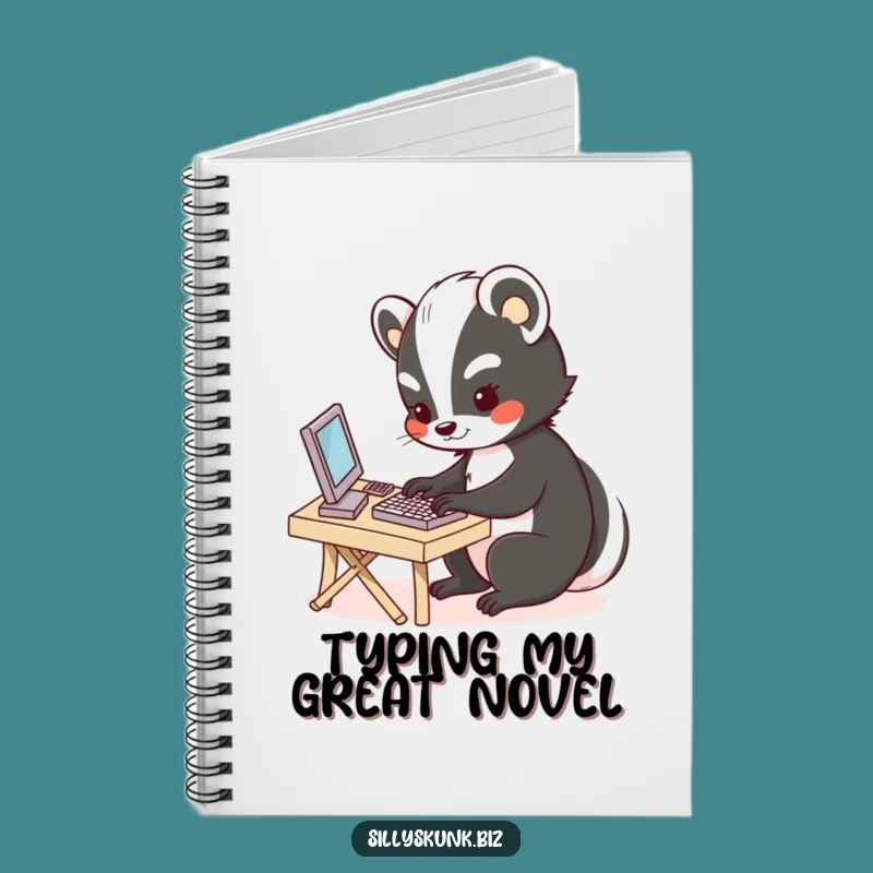Funny Skunk Typist Notebook: Organize Your Thoughts, Perfect Stationery Gift