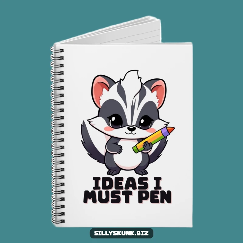 Funny Skunk Writer's Notebook: Jot Down Ideas, Perfect Stationery Gift