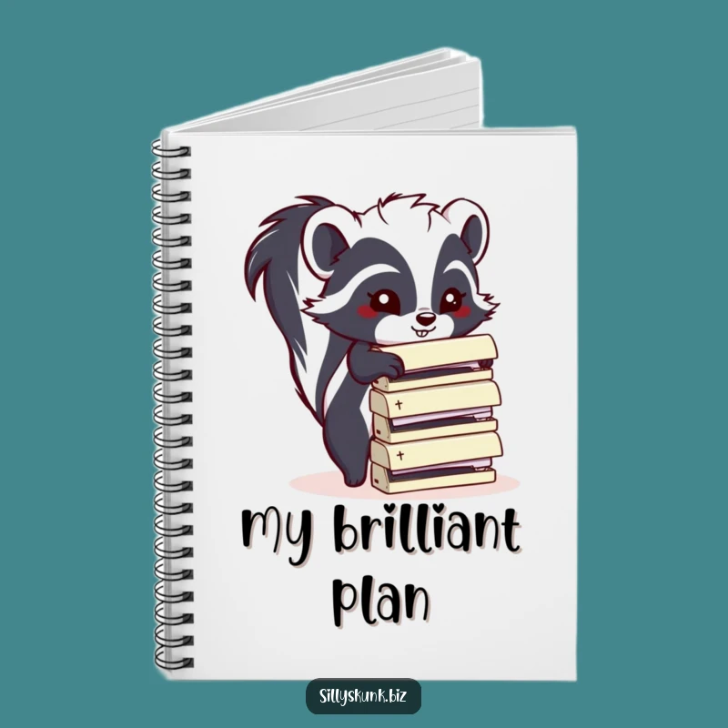 Funny Skunk Stapler Notebook: Jot Down Ideas with Hilarious Office Flair