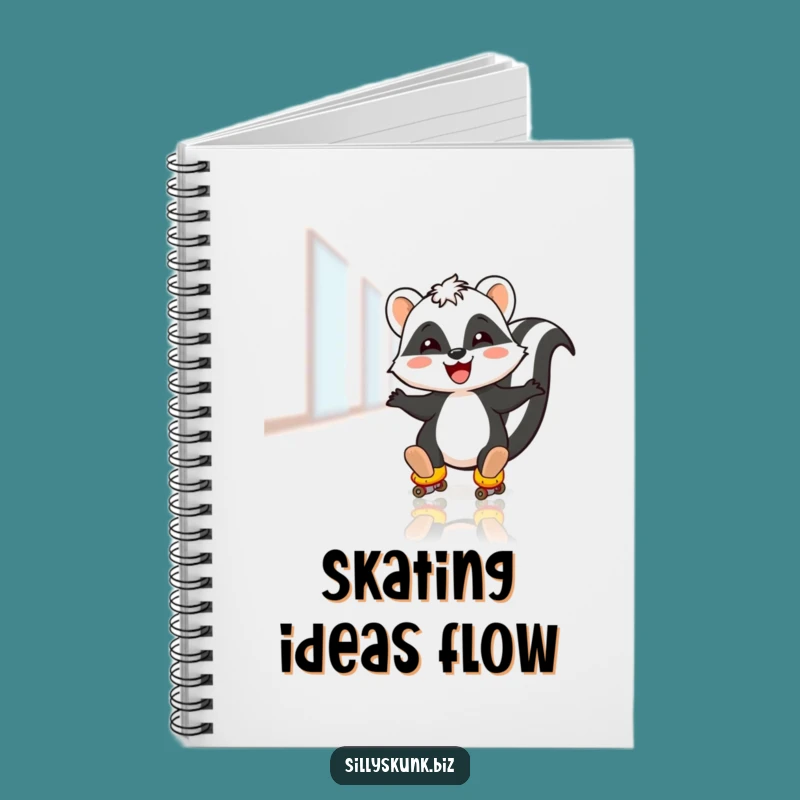 Funny Skunk Roller Notebook: Jot Down Fast Ideas, Perfect Stationery Gift