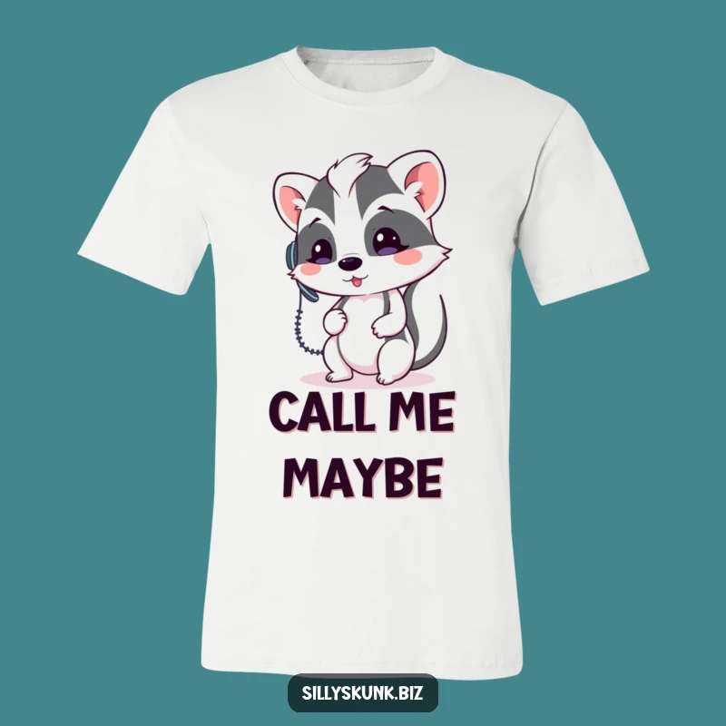 Funny Skunk Headset T-Shirt - Hilarious Call Center & Office Tee Gift