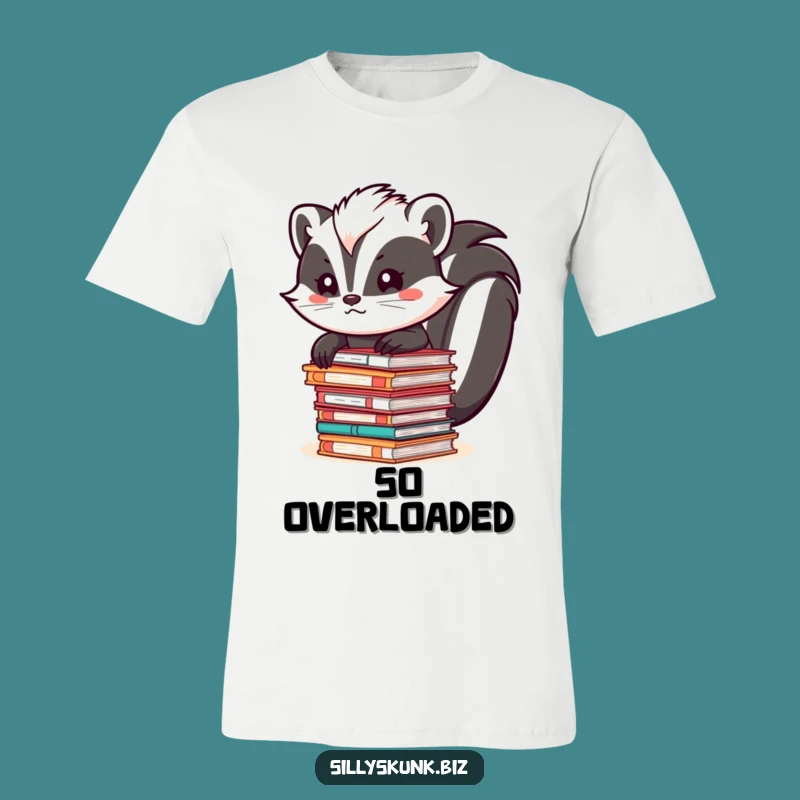 Funny Skunk File Balancing T-Shirt - Hilarious Office Humor Tee for Work Warriors